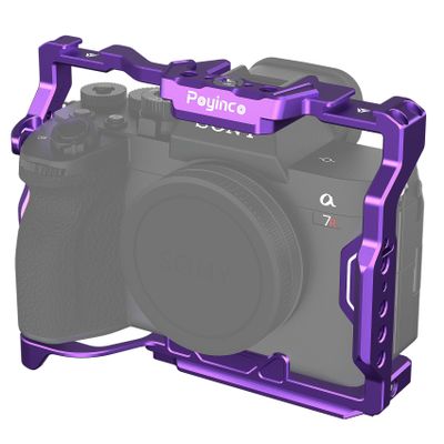Poyinco Full Camera Stand for Sony Alpha 7R V/Alpha 7 IV / A7R IV/Alpha 7 S III/Alpha 1, Aluminum Camera Stand JN-104Z (Purple)