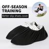 Smallan Slide Board Shoe & Boot Covers for Smooth Gliding (Reusable, Washable) Special Flannel Increase Slip Shoe Covers Compatible with All Fitness/Hockey Slideboards One Size Fits All (Black) view 4