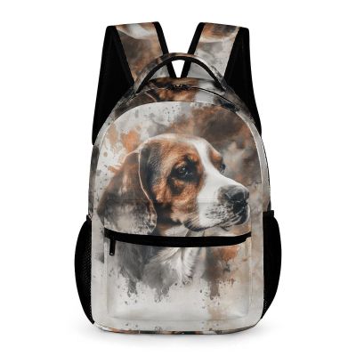 NQLYUT Laptop Backpack for Travel Daypack Computer Bag Work Small Hound Pattern Back Pack Nurse Bag for Hiking