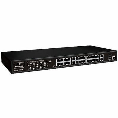 0E-24PRTMAN 28-Port L2 Managed PoE Switch; 6kV Surge Protection; 19" Rack Mountable Housing; Built-in Power Supply; 100-240 VAC Input Voltage