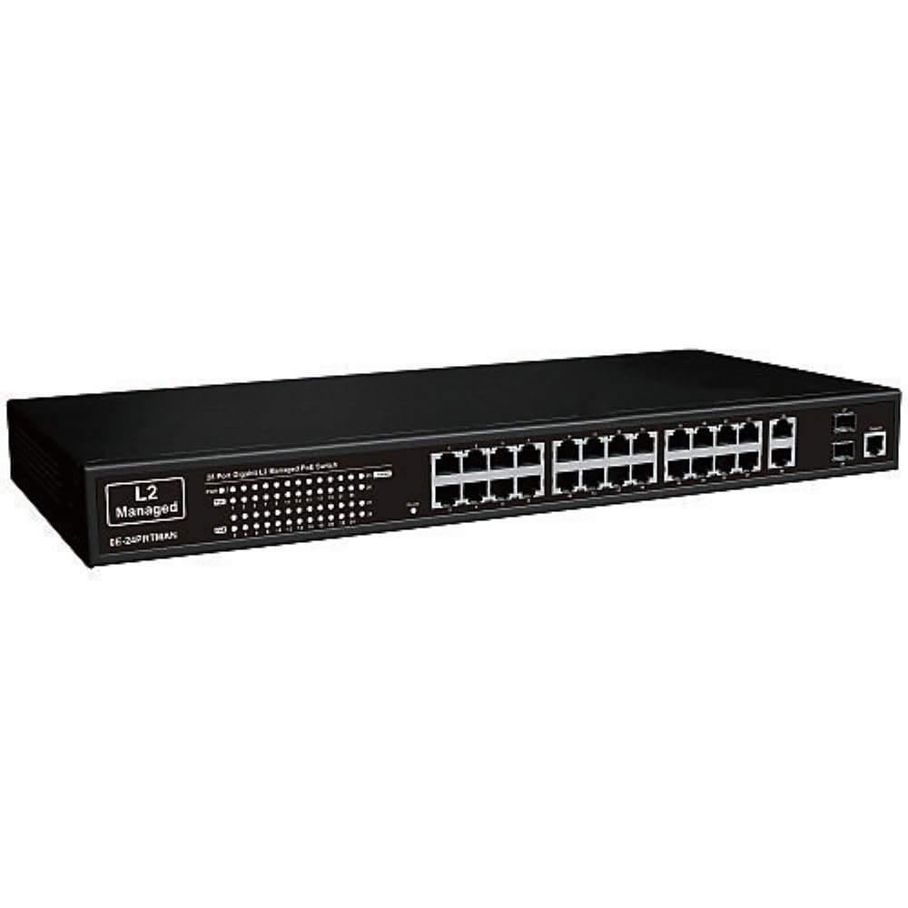 0E-24PRTMAN 28-Port L2 Managed PoE Switch; 6kV Surge Protection; 19" Rack Mountable Housing; Built-in Power Supply; 100-240 VAC Input Voltage