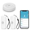 eMylo WiFi Motion Sensor, Smart Motion Detector Sensor for Alarm System Infrared Movement Detector with Smart Siren Alarm Compatible with TUYA/Smart Life (1 Receiver+2 Motion Sensor) view 1