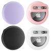 AirTag 4 Pack Hidden Case for Apple, Air Tag Holder Silicone GPS Tracker Case with Safety Invisible Pin AntiLost, for Children Elderly Clothes Shoe Backpack Luggage (Black White Pink Purple) view 1