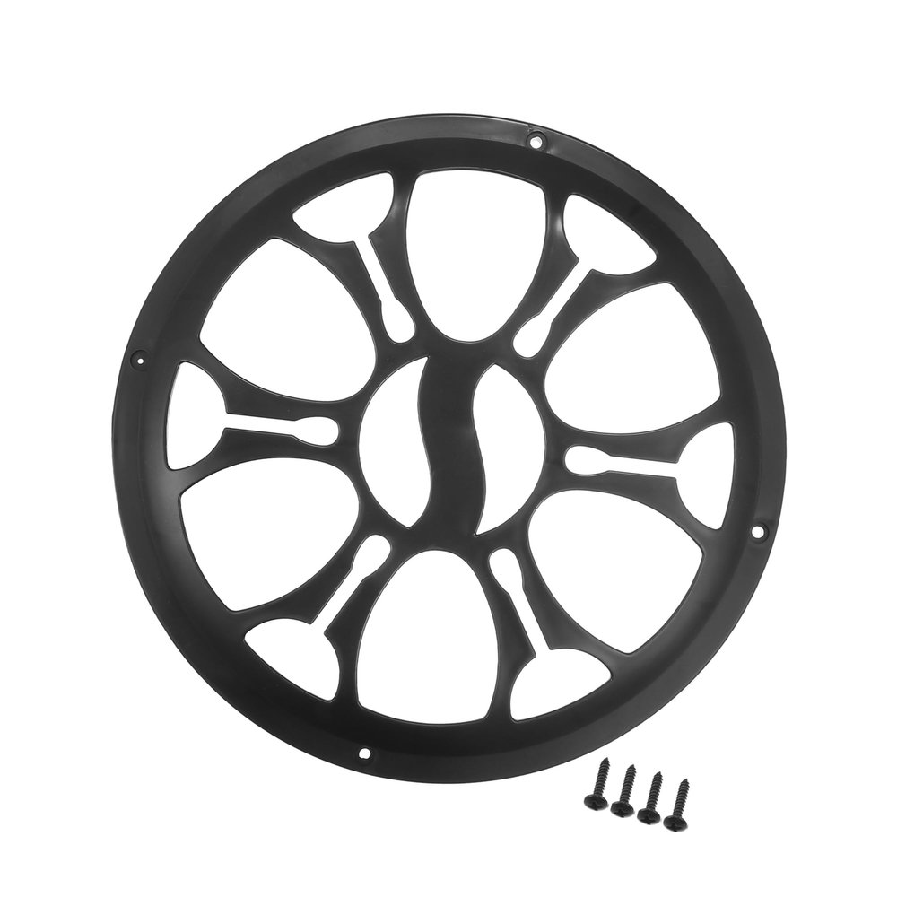 Hihaha Universal 10" Car Speaker Grills Cover Round 10 Inch Audio Speaker Subwoofer Guard Protector Case with Mounting Screws ABS Black - Pack of 1 Durable Material