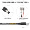 KSK 79-inch Trail Camera Power Cord,5.5x2.1mm DC External Power Cable,Compatible with Spypoint, Stealth Cam, Moultrie, Muddy, etc view 3