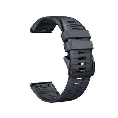 22 26MM Silicone Watchband Strap fit for Garmin/Fenix 7/7Pro/7X/6X/6 Pro/5X/5 Plus/Epix/Instinct WristStrap Replaceable Bracelet(Navy Dark Grey,26mm)
