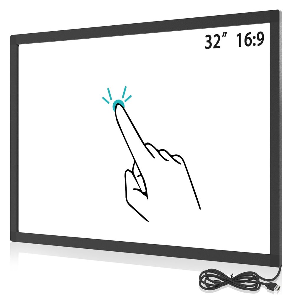 Senisway 32 Inch Multi 10 Points IR Touch Screen Overlay,Infrared Touch Screen Frame Without Glass