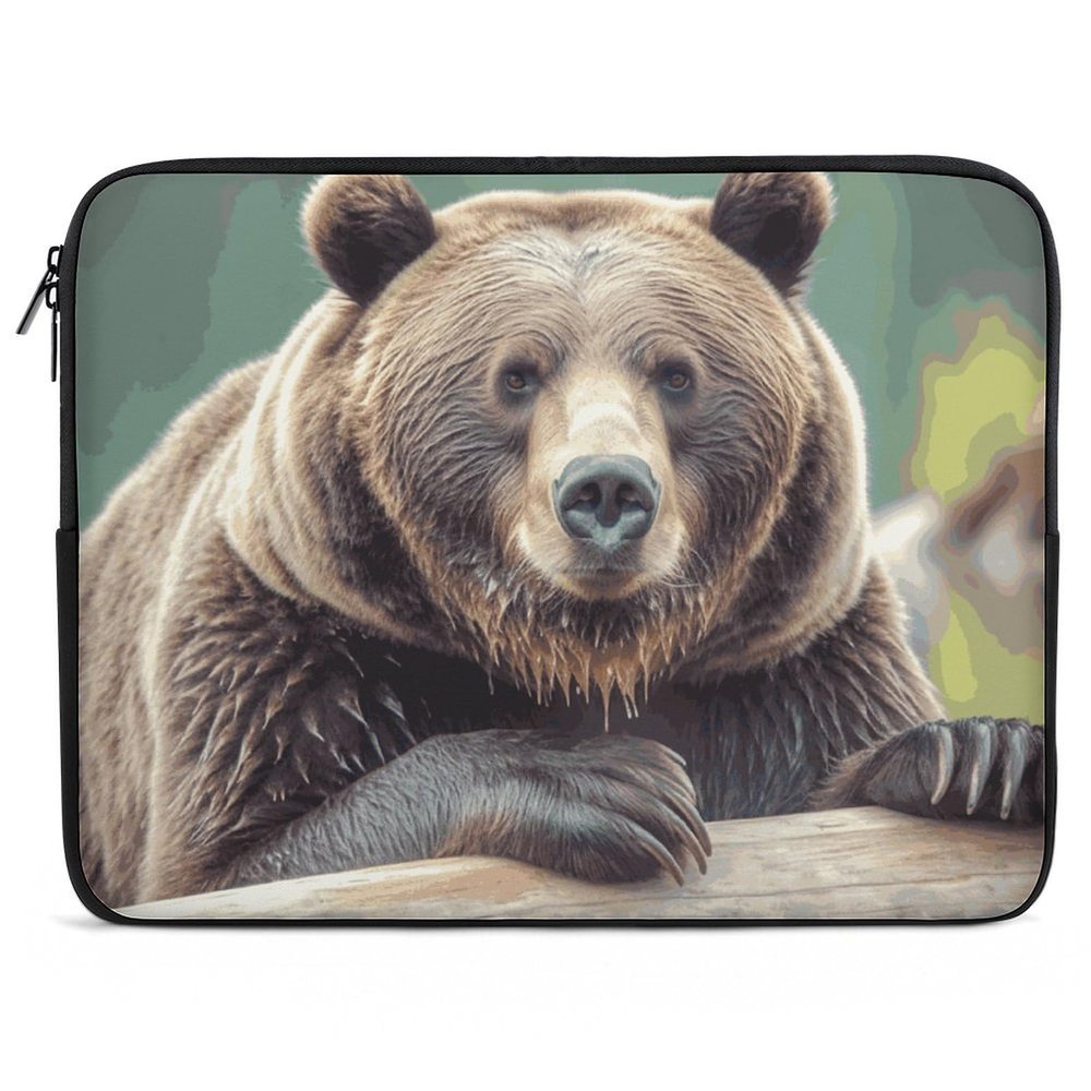 Laptop Case Sleeve 15inch Shockproof Laptop Case Grizzly Bear Laptop Sleeve Carrying Case