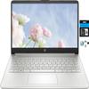 HP 14 Premium HD Portable Laptop Computer Students Business, Quad-Core Intel Celeron Processor, 16GB RAM, 256GB Storage(128GB eMMC+128GB SD Card), 1 Year Office 365, HDMI, Win 12 w/KW Accessories view 1
