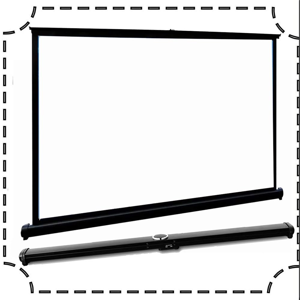 ZYXQQJ Portable Projector Screen Mobile Tabletop Projection Screen Manual Pull Up HD Video Screen 30/40/50 Inch Outdoor Little Screen(4:3,30inch)
