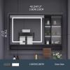 QWEASDF Bathroom Mirror CabinetMirror Cabinet for Bathroom, LED Bathroom Mirror with Lights, Bathroom Cabinet Wall Mounted, for Bathroom Wallwith Towel Rack(B,W110*H75cm/W43.3*H29.5in) view 2