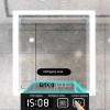 QWEASDF Mirror Cabinet for Bathroom, LED Bathroom Mirror with Lights, Bathroom Cabinet Wall Mounted, Bathroom Mirror Cabinetfor Bathroom Wallwith Towel Rack(A,W100*H75cm/W39.3*H29.5in) view 3