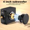 Bobtot Small Subwoofer Home Theater for TV Surround System 5 Wired Speakers Amplifier 4 inch Woofer Built-in Receiver Support ARC Optical Bluetooth Input for Projector view 2
