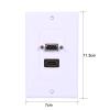 1 Port VGA Wall Plate, Plated High Speed Connectors, Ideal for Home or Business Locations, Standard Size ABS Single Gang Wall Plate view 3