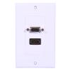 1 Port VGA Wall Plate, Plated High Speed Connectors, Ideal for Home or Business Locations, Standard Size ABS Single Gang Wall Plate view 4