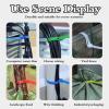 Buckle Self-Locking Premium Nylon Cable Wire Ties, Cable Zip Ties, Color Reusable Plastic Nylon Cable Ties, Releasable Zip Ties 100 PCS(Blue,5x300mm) view 3