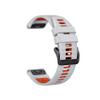 22 26MM Silicone Watchband Strap fit for Garmin/Fenix 7/7Pro/7X/6X/6 Pro/5X/5 Plus/Epix/Instinct WristStrap Replaceable Bracelet(Mist Grey Orange,26mm) view 1