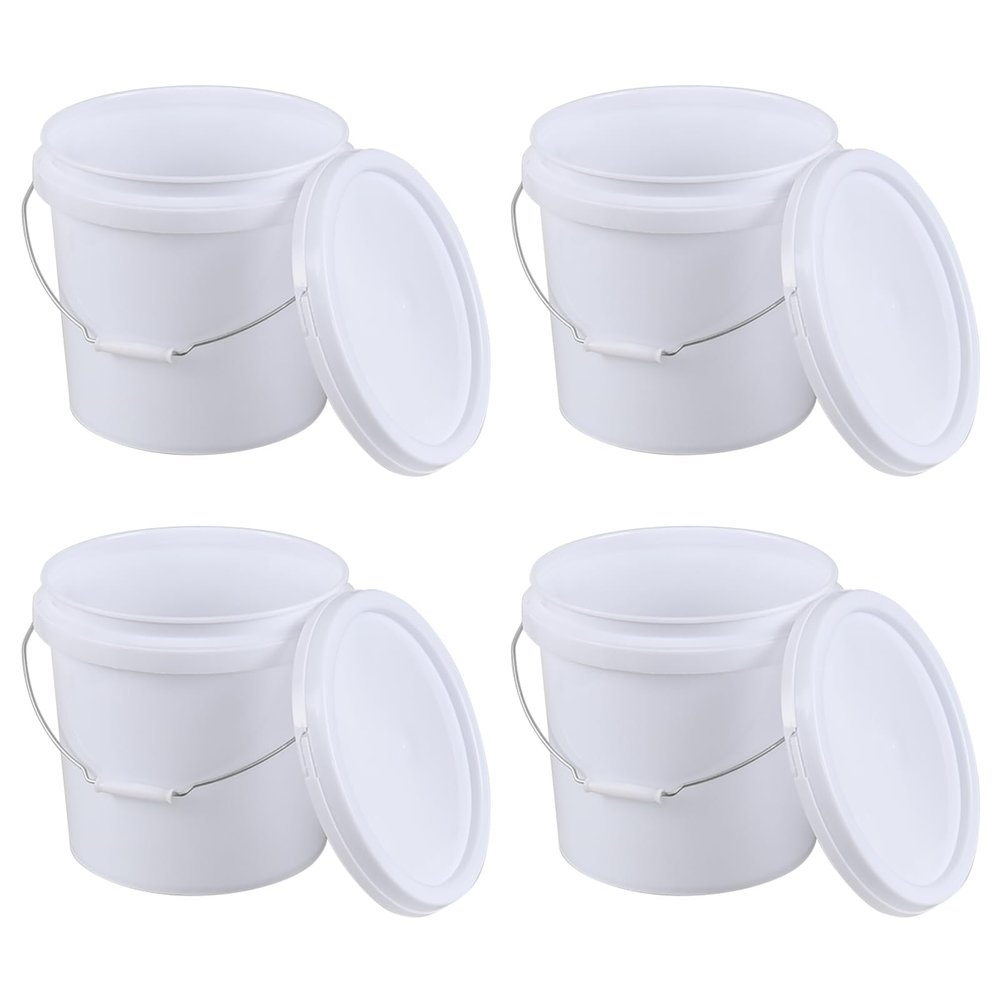 Bblina 4 Pack 4 Gal/15 L Food Grade Buckets, Plastic Bucket with Sealed Lid