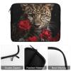 Laptop Case Sleeve 12inch Shockproof Laptop Case Rose Leopard Laptop Sleeve Carrying Case view 3