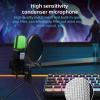 Enlybee USB Microph with 360 Rotation, RGB Lighting, Windscreen, Tripod Stand, Carbon Steel Gooseneck for Gamers and Streamers view 4