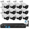 4COVR 16 Channel PoE Security Camera System, AI Human/Vehicle Detection, 16CH 4K NVR 4TB HDD, 12Pcs 8MP Wired Commercial Bullet IP Camera IP67 Night Vision, Business Surveillance Outdoor, LY37EX8M1612 view 1
