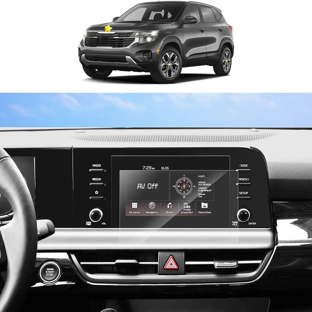 GUPEA for 2021 2022 2023 2024 Kia Seltos 8inch car LCD GPS Navigation Tempered Glass Touch Screen Film Protector