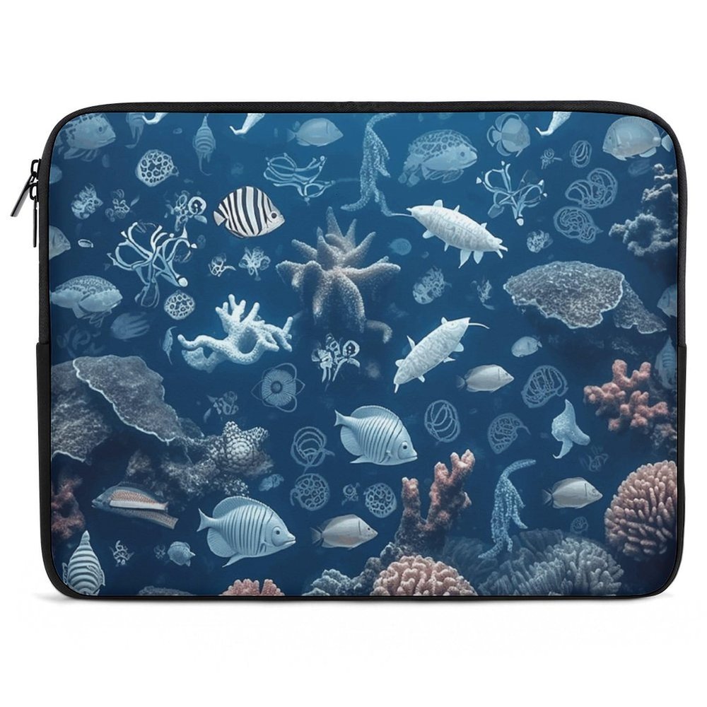 Laptop Case Sleeve 15inch Shockproof Laptop Case Underwater Marine Life Laptop Sleeve Carrying Case