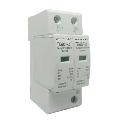 SYXBTNQG 2P DC Surge Protector SPD20KA-40KA DC 12V 24V 48V 60V 70V 110V 220V Power Supply Lightning Arrester Surge Protector(12V)