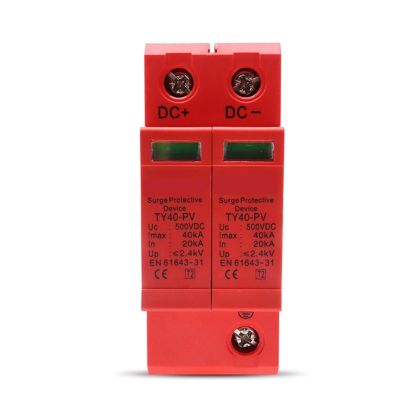 2P 40KA DC 500V 1000V Photovoltaic Power Supply Protection SPD Solar Surge Protector Monitoring Module 1Pcs(1000V)