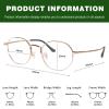 YEIN Blue Light Blocking Glasses, Phone TV Computer Gaming Glasses, Anti Eyestrain, Full Frame Glasses With Titanium For Women MenPink Gold+1.75Magnification view 3