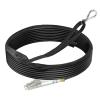 RamboCables 15m/49ft OM3 Industrial TPU Fiber Patch Cable Outdoor Armored, LC to LC Outdoor Fiber Optic Cable Multimode, 10GB Duplex 50/125um with Pulling Eye Kit Installed on one end, OD 3MM view 1