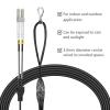 RamboCables 15m/49ft OM3 Industrial TPU Fiber Patch Cable Outdoor Armored, LC to LC Outdoor Fiber Optic Cable Multimode, 10GB Duplex 50/125um with Pulling Eye Kit Installed on one end, OD 3MM view 2