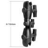 WINDFRD 8.1" Double Socket Swivel Ratchet Arm, Compatible with RAM Mounts, iBolt 1.5" / C Size / 38mm Ball Accessories, 360 Degree Rotation, Adjustable view 4