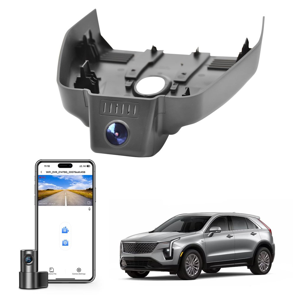 Mangoal Front 4K & Rear 1080p Dash Cam Custom fit for Cadillac XT4 2024 2025(Model C), UHD 2160P Video, Free App,WiFi, 128GB Card