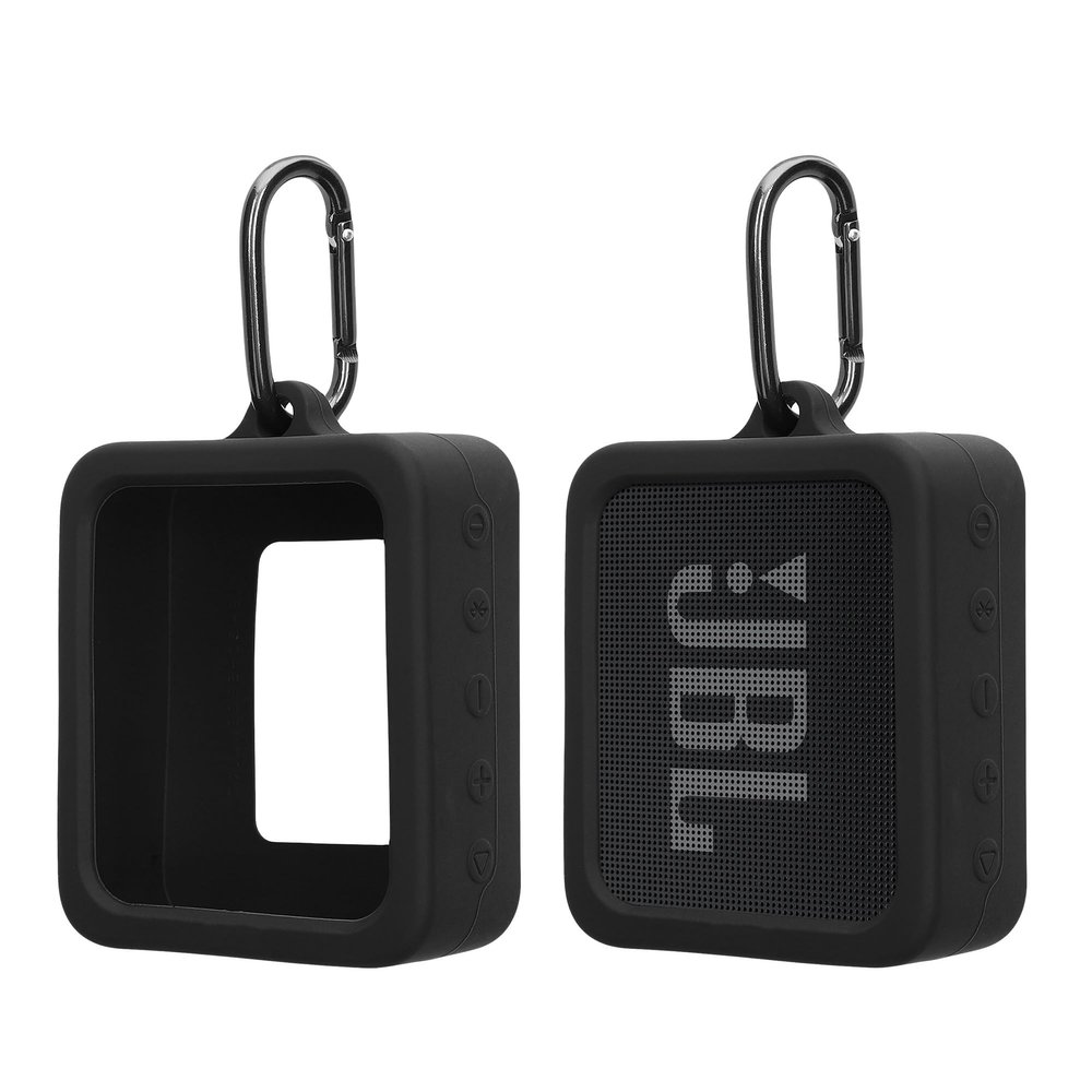 kwmobile Silicone Case Compatible with JBL Go Essential - Case Protective Mini Speaker Cover - Black