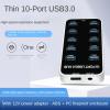 A-Goldnest Powered 10-Port USB 3.0 Hub, USB Data Hub with LED Work Indicator, 3.3FT Cable, 12V/3A Power Adapter, for Laptop MacBook Pro/Air PC view 3