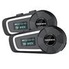 THOKWOK Helmet Bluetooth Headset, TK-X4SC Motorcycle Helmet Intercom for 6 Riders Up to 2000M, Music Share/Top-Tier Noise Reduction/LCD Screen/HiFi Stereo,Universal Communication System (2 Pack) view 1