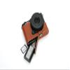 BMAOLLONGB S9 Camera Case, Handmade Genuine Real Leather Half Camera Case Bag Cover for Panasonic Lumix S9 Camera Bottom Opening Version + Hand Strap (Brown) view 3