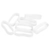 uxcell 100Pcs Silicone Rubber Bands, 20x5mm Rubber Bands Rings Cable Ties Strong Elastic Bands Non-slip for Cord Wrapping Bag Wraps, White view 1