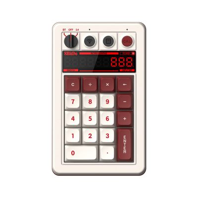 AKNES 8Bitdo Retro 18 Mechanical 2-in-1 PC Calculating Numpad, Bluetooth/2.4G/Wired for Windows and Android - Fami Edition