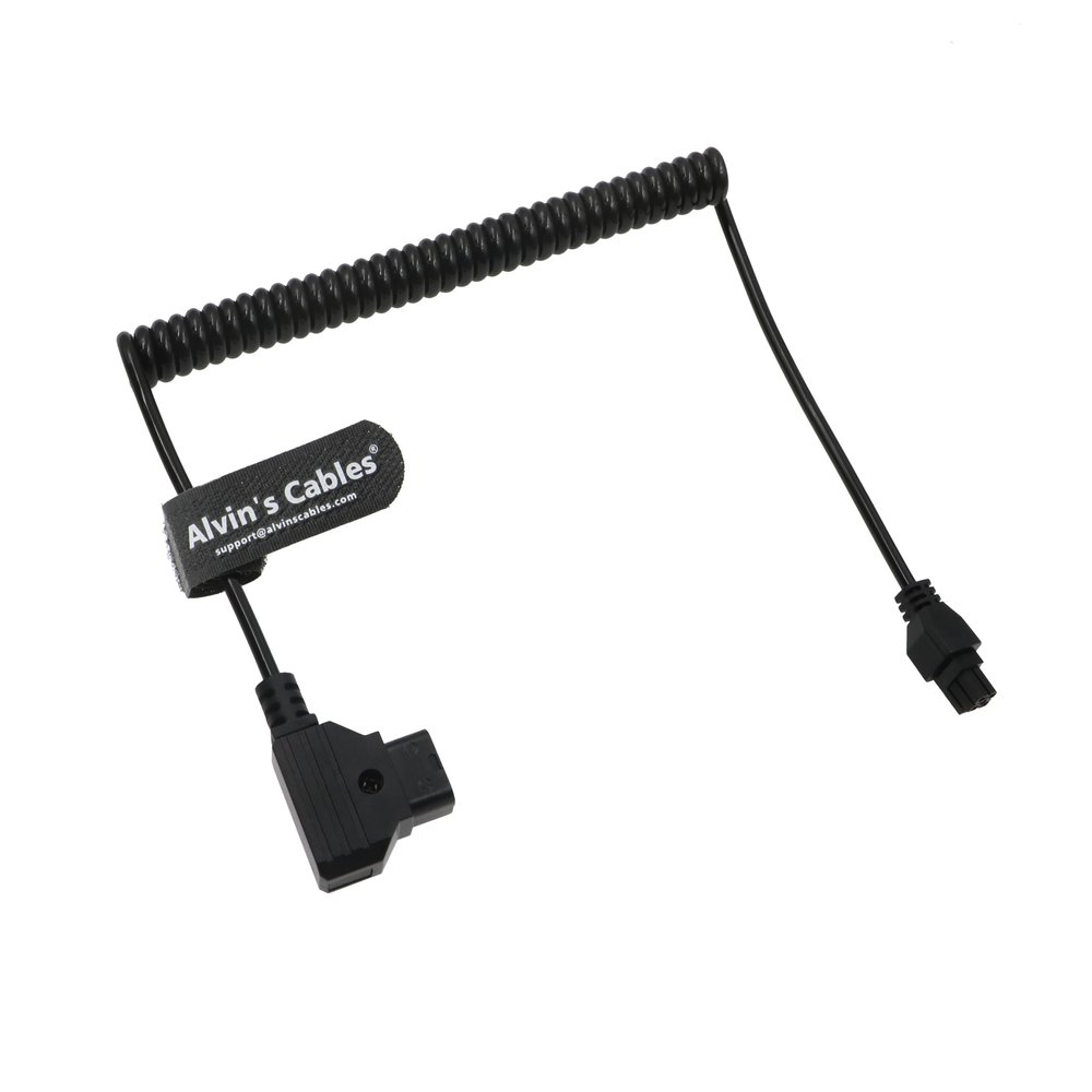 Alvins Cables D-Tap to 4-Pin Microfit Power Cable for Freefly Ember S5K Camera (Coiled Cable)
