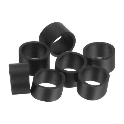 uxcell 50Pcs Silicone Rubber Bands, 6x5mm Rubber Bands Rings Cable Ties Strong Elastic Bands Non-slip for Cord Wrapping Bag Wraps, Black