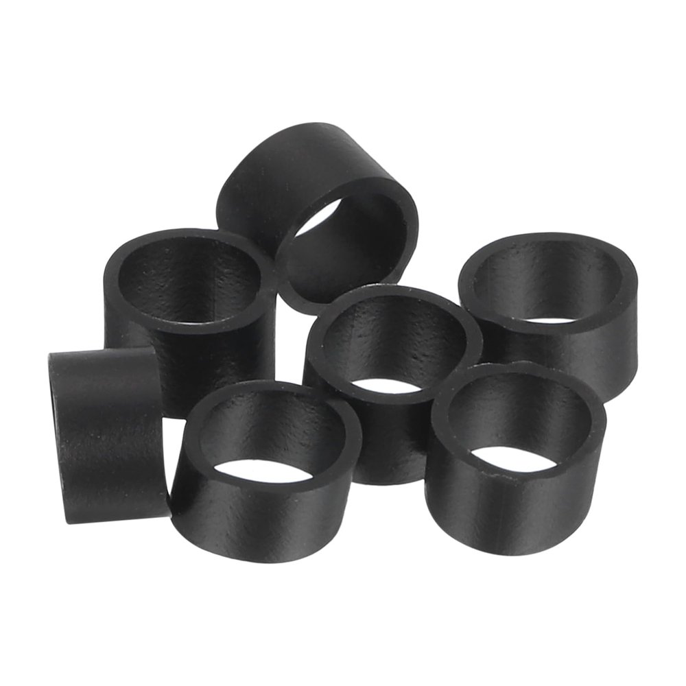 uxcell 50Pcs Silicone Rubber Bands, 6x5mm Rubber Bands Rings Cable Ties Strong Elastic Bands Non-slip for Cord Wrapping Bag Wraps, Black