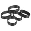 uxcell 100Pcs Silicone Rubber Bands, 17x6mm Rubber Bands Rings Cable Ties Strong Elastic Bands Non-slip for Cord Wrapping Bag Wraps, Black view 1