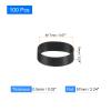 uxcell 100Pcs Silicone Rubber Bands, 17x6mm Rubber Bands Rings Cable Ties Strong Elastic Bands Non-slip for Cord Wrapping Bag Wraps, Black view 2