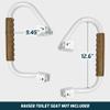 Lunderg 21" Handrails Replacement for Round Raised Toilet Seat - White view 2