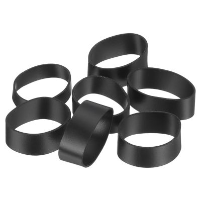 uxcell 100Pcs Silicone Rubber Bands, 15x7mm Rubber Bands Rings Cable Ties Strong Elastic Bands Non-slip for Cord Wrapping Bag Wraps, Black
