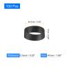 uxcell 100Pcs Silicone Rubber Bands, 15x7mm Rubber Bands Rings Cable Ties Strong Elastic Bands Non-slip for Cord Wrapping Bag Wraps, Black view 2