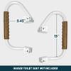 Lunderg 21" Handrails Replacement for Elongated Raised Toilet Seat - White view 2