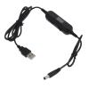 Rooyar 130cm USB to 1.5V-12V 5.5x2.1mm Adjustable Cable with LED Voltmeter for LED Lights, Car 1.5V-12V Devices view 1